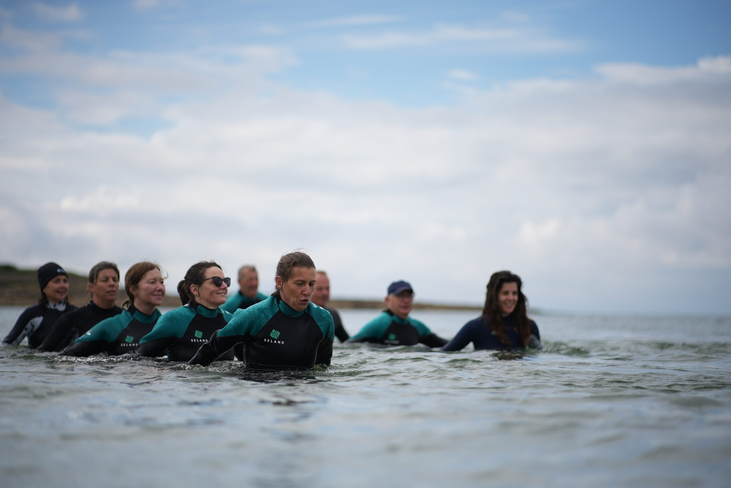 Seminaire d’entreprise-longe-côte-longe collective-synchronisation