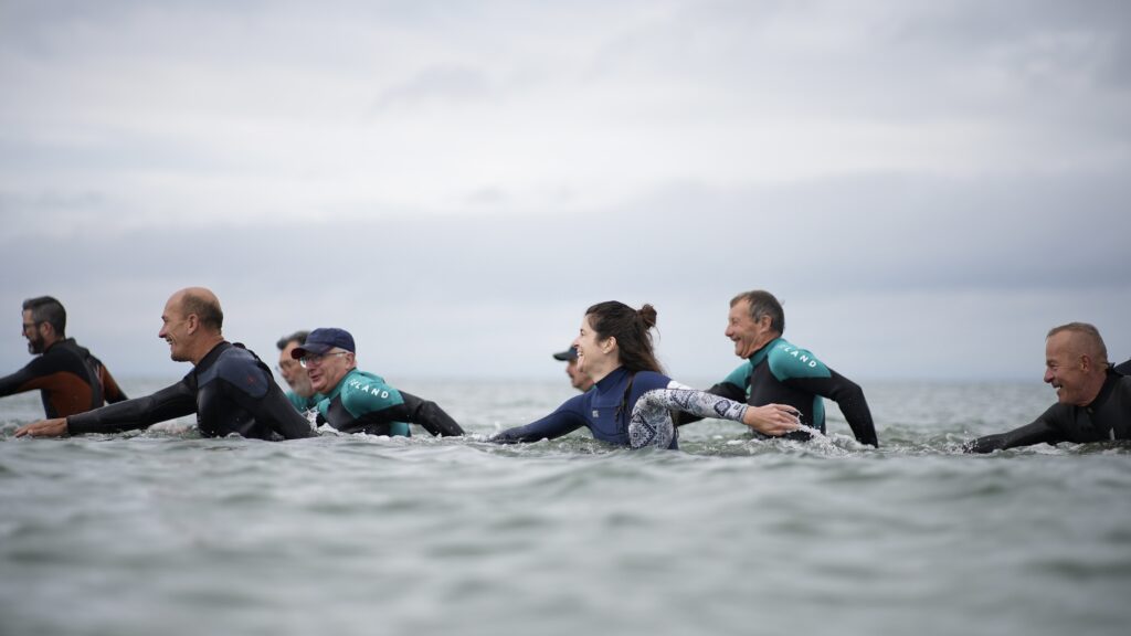 séminaire d'entreprise-longe-côte-file indienne-synchronisation à plusieurs