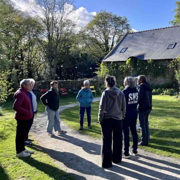 Discussion de groupe au Val Richard, Lizio