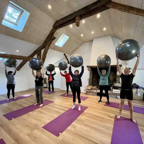 Séance de Gym avec Swiss Ball en salle