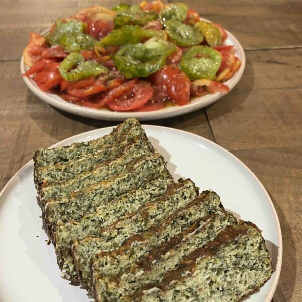Cake poireaux et tomates